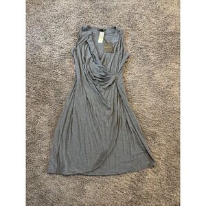 Tommy Bahama Womens Gunmetal Heather Tambour Faux‎ Wrap Dress Size Medium M NWT